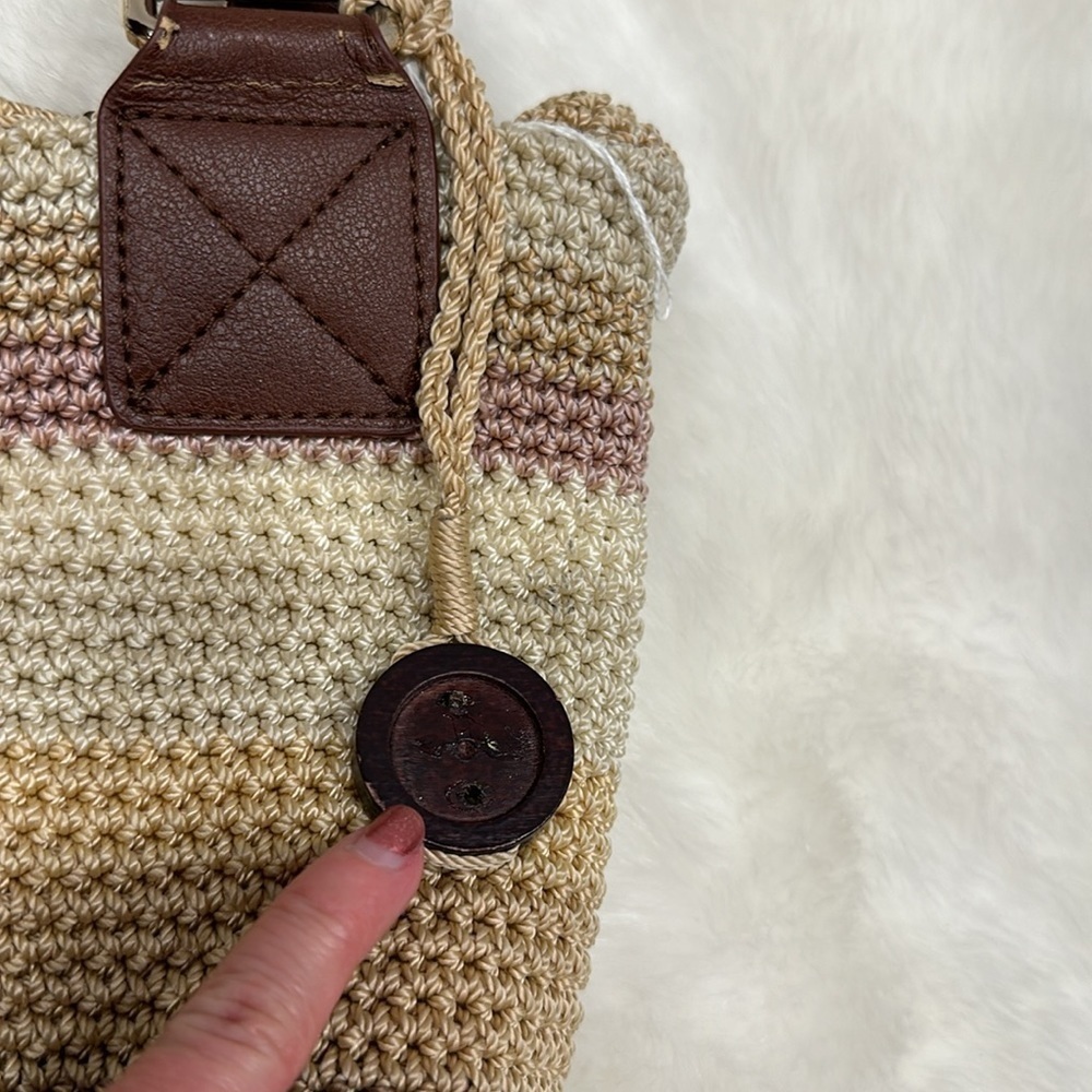 The Sak crochet shoulder bag yellow/cream/light brown/light burgundy - Picture 6 of 9